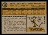 1960 Topps Baseball #505 Ted Kluszewski White Sox EX 540260