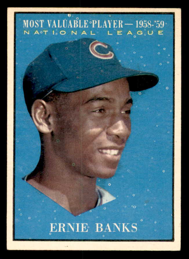 1961 Topps Baseball #485 Ernie Banks MVP Cubs EX-MT 540281