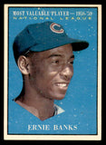 1961 Topps Baseball #485 Ernie Banks MVP Cubs EX-MT 540281