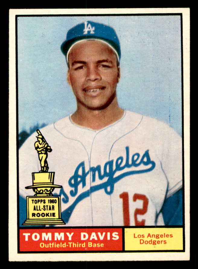 1961 Topps Baseball #168 Tommy Davis Dodgers EX-MT 540284