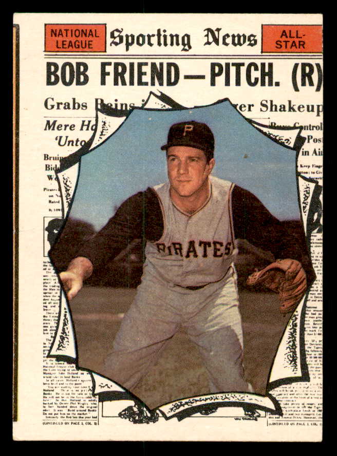 1961 Topps Baseball #585 Bob Friend A.S. Pirates GD-VG 540295