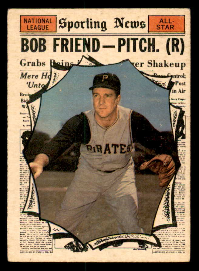 1961 Topps Baseball #585 Bob Friend A.S. Pirates VG 540297