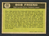 1961 Topps Baseball #585 Bob Friend A.S. Pirates VG 540297