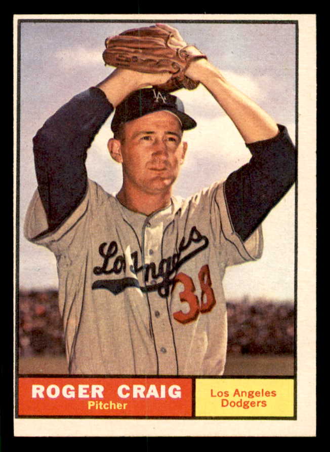 1961 Topps Baseball #543 Roger Craig Dodgers VG-EX 540302
