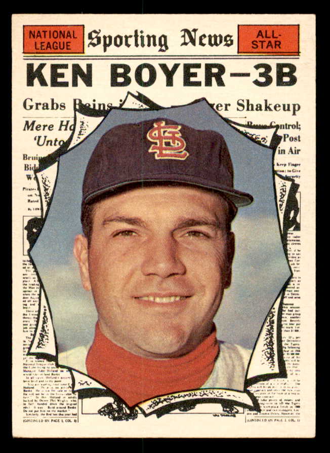 1961 Topps Baseball #573 Ken Boyer A.S. Cardinals NR-MT 540304