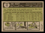 1961 Topps Baseball #063 Jim Kaat Twins EX-MT 540312
