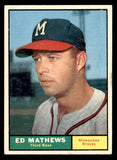 1961 Topps Baseball #120 Eddie Mathews Braves EX 540317