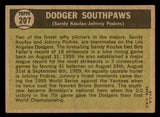 1961 Topps Baseball #207 Sandy Koufax Johnny Podres EX 540318