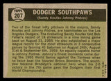 1961 Topps Baseball #207 Sandy Koufax Johnny Podres EX 540319
