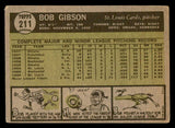 1961 Topps Baseball #211 Bob Gibson Cardinals VG 540321