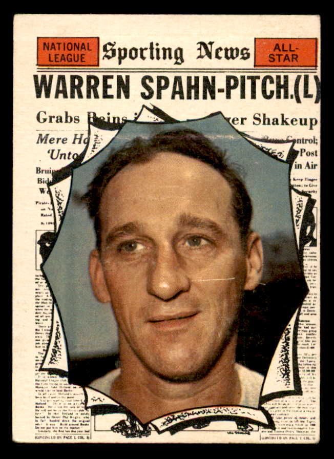 1961 Topps Baseball #589 Warren Spahn A.S. Braves VG-EX 540337