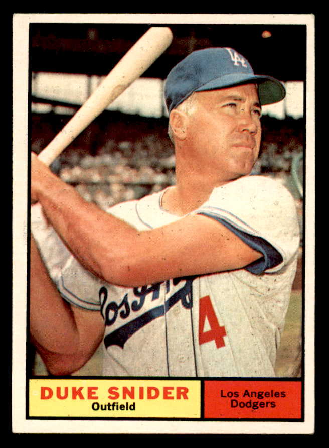 1961 Topps Baseball #443 Duke Snider Dodgers EX 540338