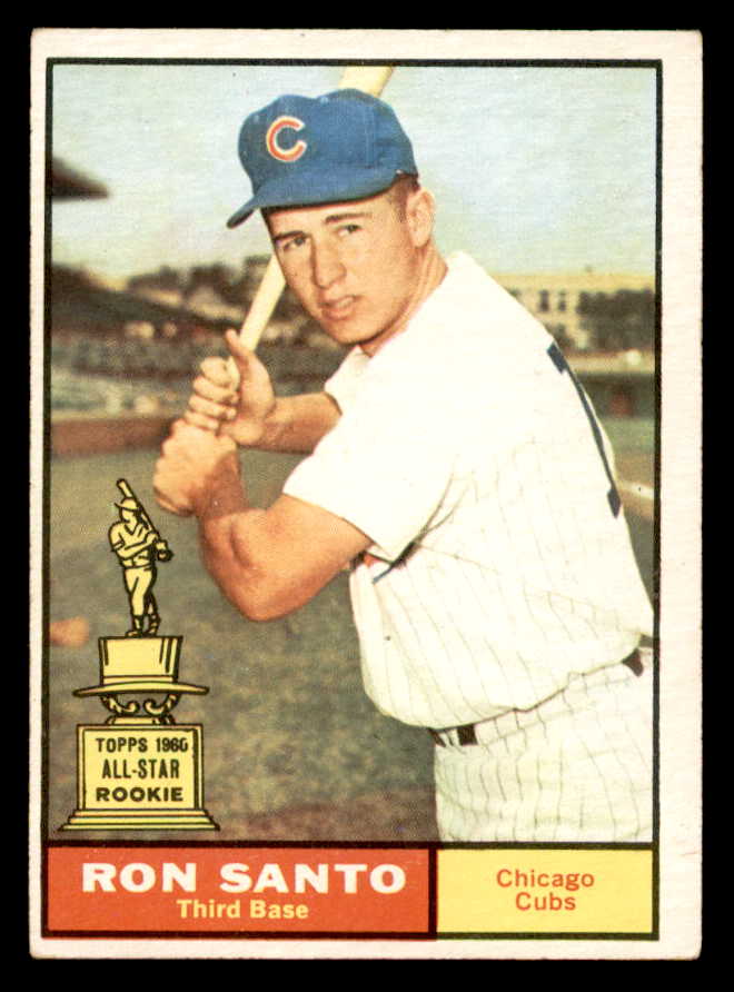1961 Topps Baseball #035 Ron Santo Cubs EX 540346