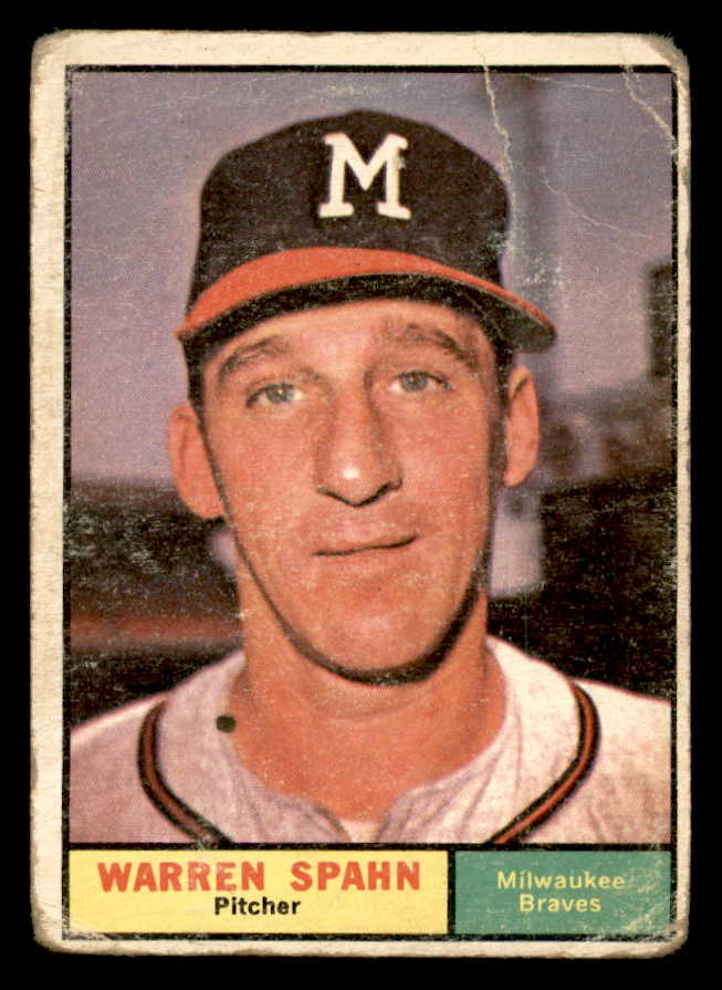 1961 Topps Baseball #200 Warren Spahn Braves FR-GD 540347
