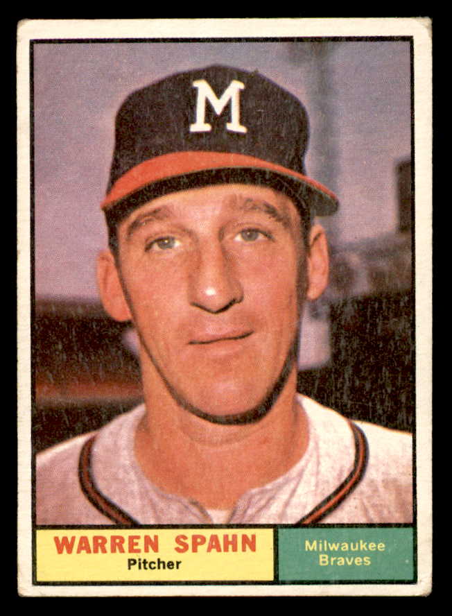 1961 Topps Baseball #200 Warren Spahn Braves VG 540348
