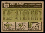 1961 Topps Baseball #517 Willie McCovey Giants VG-EX 540373