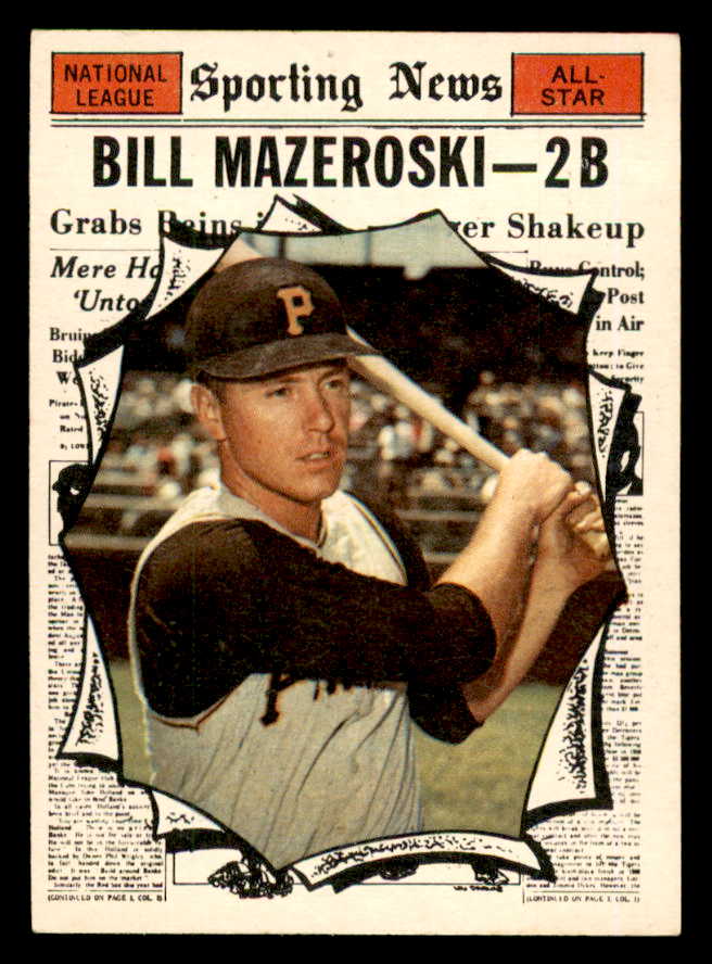 1961 Topps Baseball #571 Bill Mazeroski A.S. Pirates EX-MT 540379