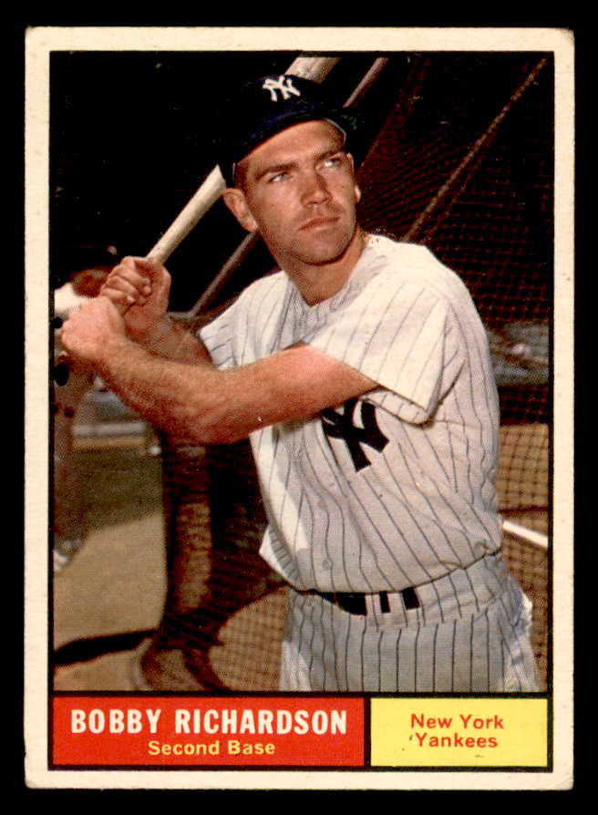 1961 Topps Baseball #180 Bobby Richardson Yankees VG-EX 540387