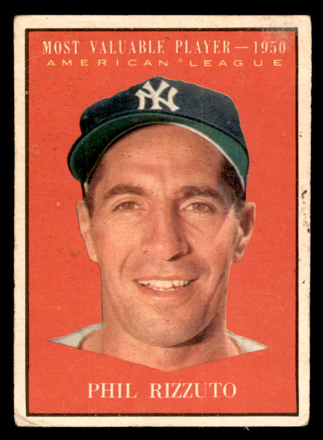 1961 Topps Baseball #471 Phil Rizzuto MVP Yankees VG 540388