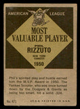 1961 Topps Baseball #471 Phil Rizzuto MVP Yankees VG 540388