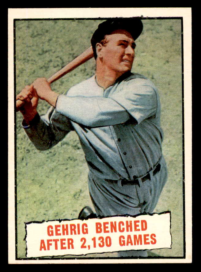 1961 Topps Baseball #405 Lou Gehrig Yankees EX-MT 540393