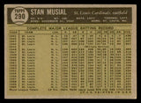 1961 Topps Baseball #290 Stan Musial Cardinals VG-EX 540394