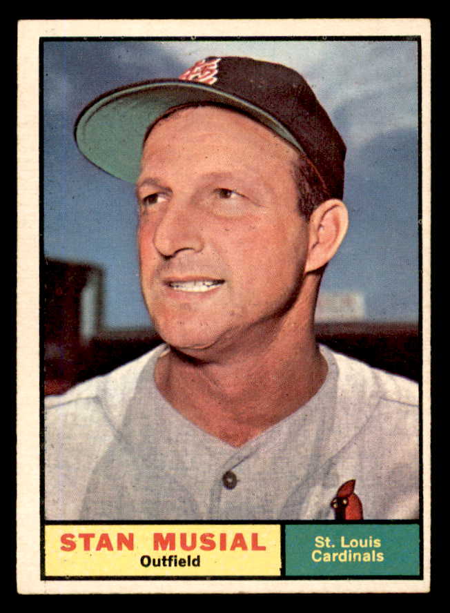 1961 Topps Baseball #290 Stan Musial Cardinals EX 540395