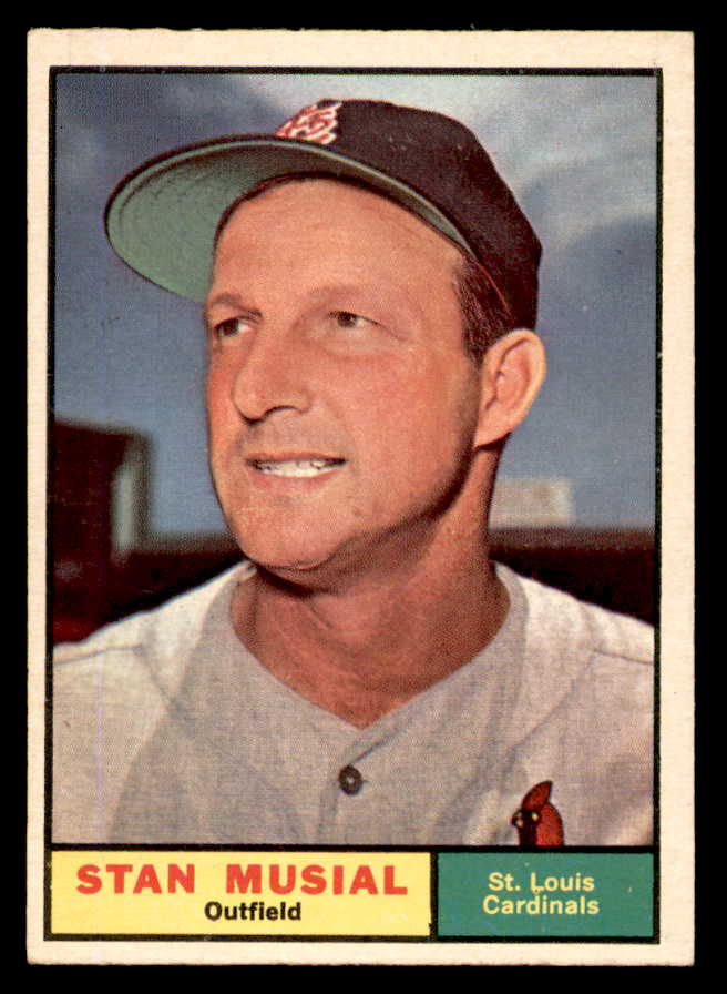 1961 Topps Baseball #290 Stan Musial Cardinals EX 540396