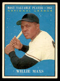 1961 Topps Baseball #482 Willie Mays MVP Giants VG-EX 540402