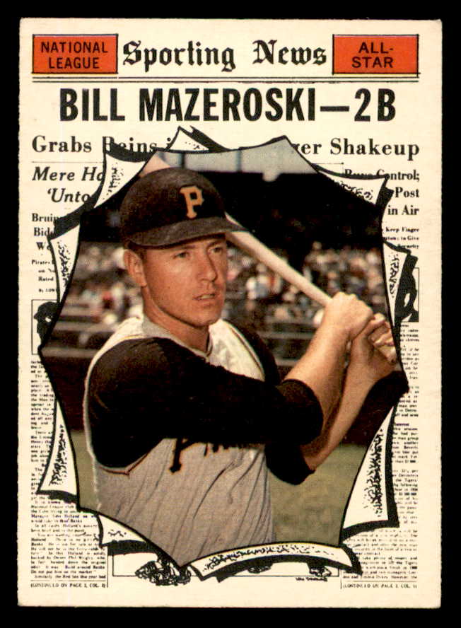 1961 Topps Baseball #571 Bill Mazeroski A.S. Pirates EX 540407
