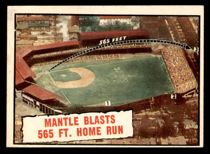 1961 Topps Baseball #406 Mickey Mantle IA Yankees EX 540411