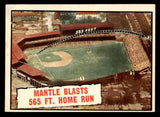 1961 Topps Baseball #406 Mickey Mantle IA Yankees EX 540411