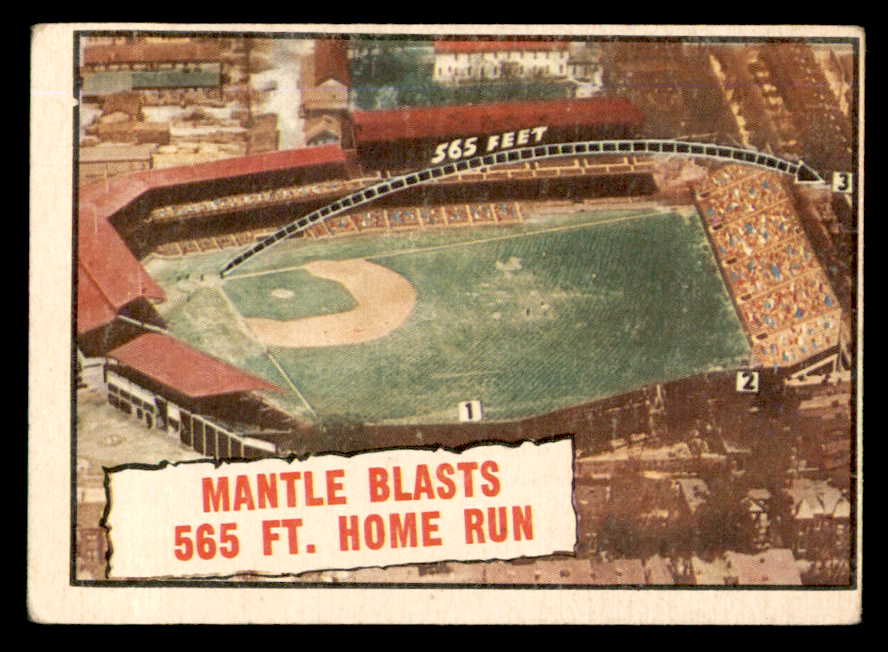 1961 Topps Baseball #406 Mickey Mantle IA Yankees VG-EX 540412