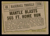 1961 Topps Baseball #406 Mickey Mantle IA Yankees VG-EX 540412