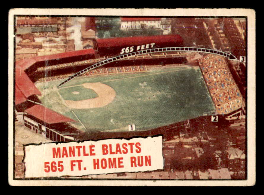 1961 Topps Baseball #406 Mickey Mantle IA Yankees GD-VG 540414