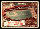 1961 Topps Baseball #406 Mickey Mantle IA Yankees GD-VG 540414