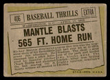 1961 Topps Baseball #406 Mickey Mantle IA Yankees GD-VG 540414