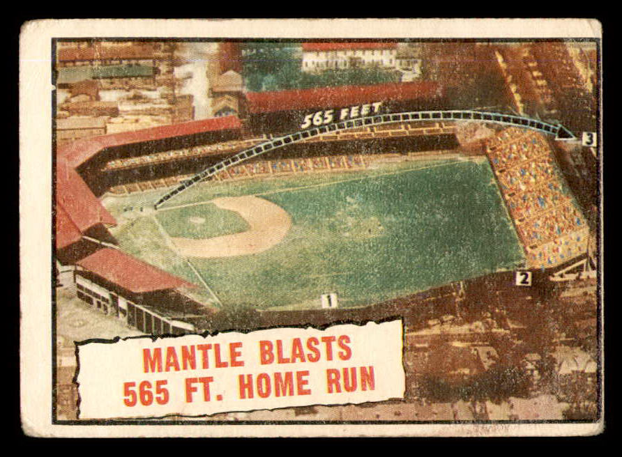 1961 Topps Baseball #406 Mickey Mantle IA Yankees GD-VG 540415