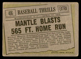 1961 Topps Baseball #406 Mickey Mantle IA Yankees GD-VG 540415
