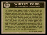 1961 Topps Baseball #586 Whitey Ford A.S. Yankees VG 540420