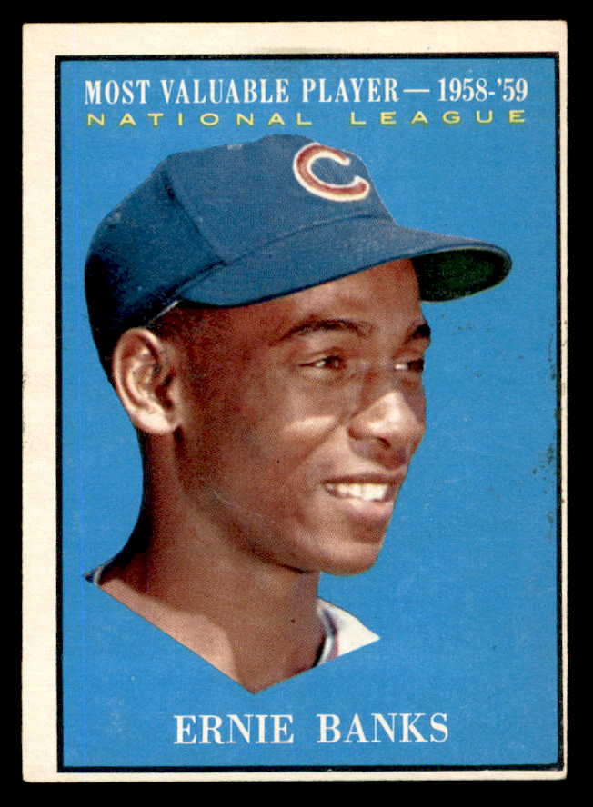 1961 Topps Baseball #485 Ernie Banks MVP Cubs VG-EX 540427