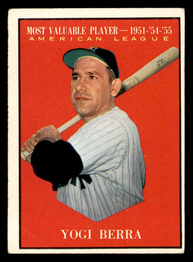 1961 Topps Baseball #472 Yogi Berra MVP Yankees VG-EX 540428