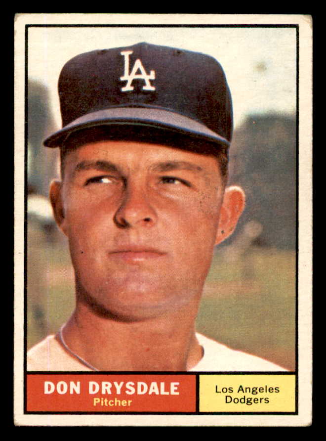 1961 Topps Baseball #260 Don Drysdale Dodgers VG 540430