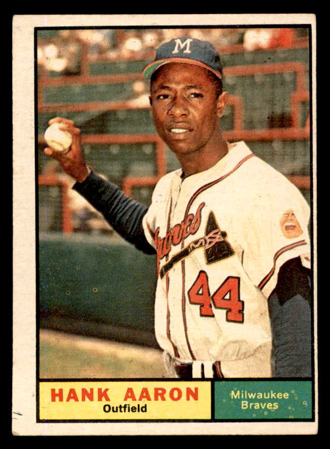 1961 Topps Baseball #415 Hank Aaron Braves VG-EX 540445
