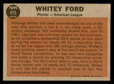 1962 Topps Baseball #475 Whitey Ford A.S. Yankees VG-EX 540448