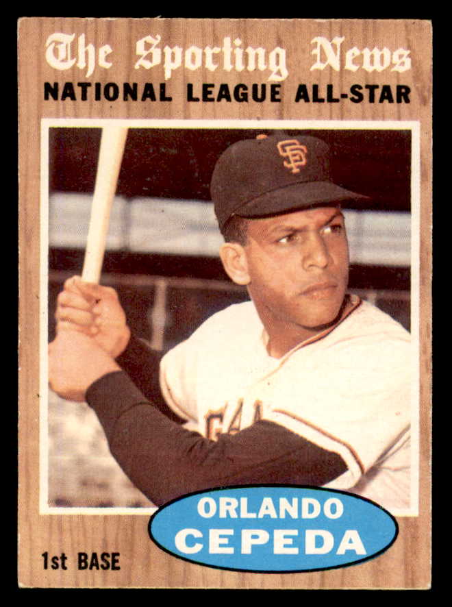 1962 Topps Baseball #390 Orlando Cepeda A.S. Giants EX-MT 540460