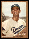 1962 Topps Baseball #005 Sandy Koufax Dodgers EX 540467