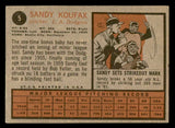 1962 Topps Baseball #005 Sandy Koufax Dodgers EX+/EX-MT 540468