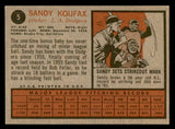1962 Topps Baseball #005 Sandy Koufax Dodgers EX+/EX-MT 540470