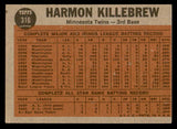 1962 Topps Baseball #316 Harmon Killebrew IA Twins VG-EX 540473